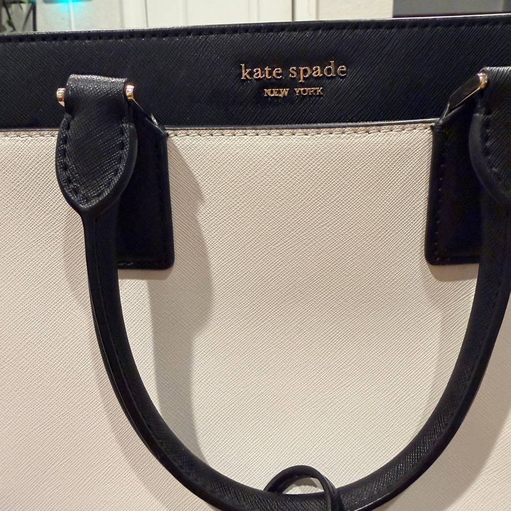 Kate Spade Purse Color Block Medium Cameron Leather Satchel Handbag - Picture 2 of 3